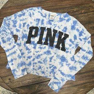 VS Pink | Tie Dye Crop Long Sleeve